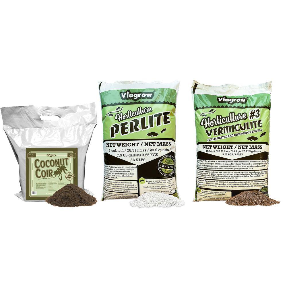 Viagrow 30 Gal. Coco Coir and Perlite and Vermiculite Raised Bed Garden Mix (1-Pack) VCCBERPER1