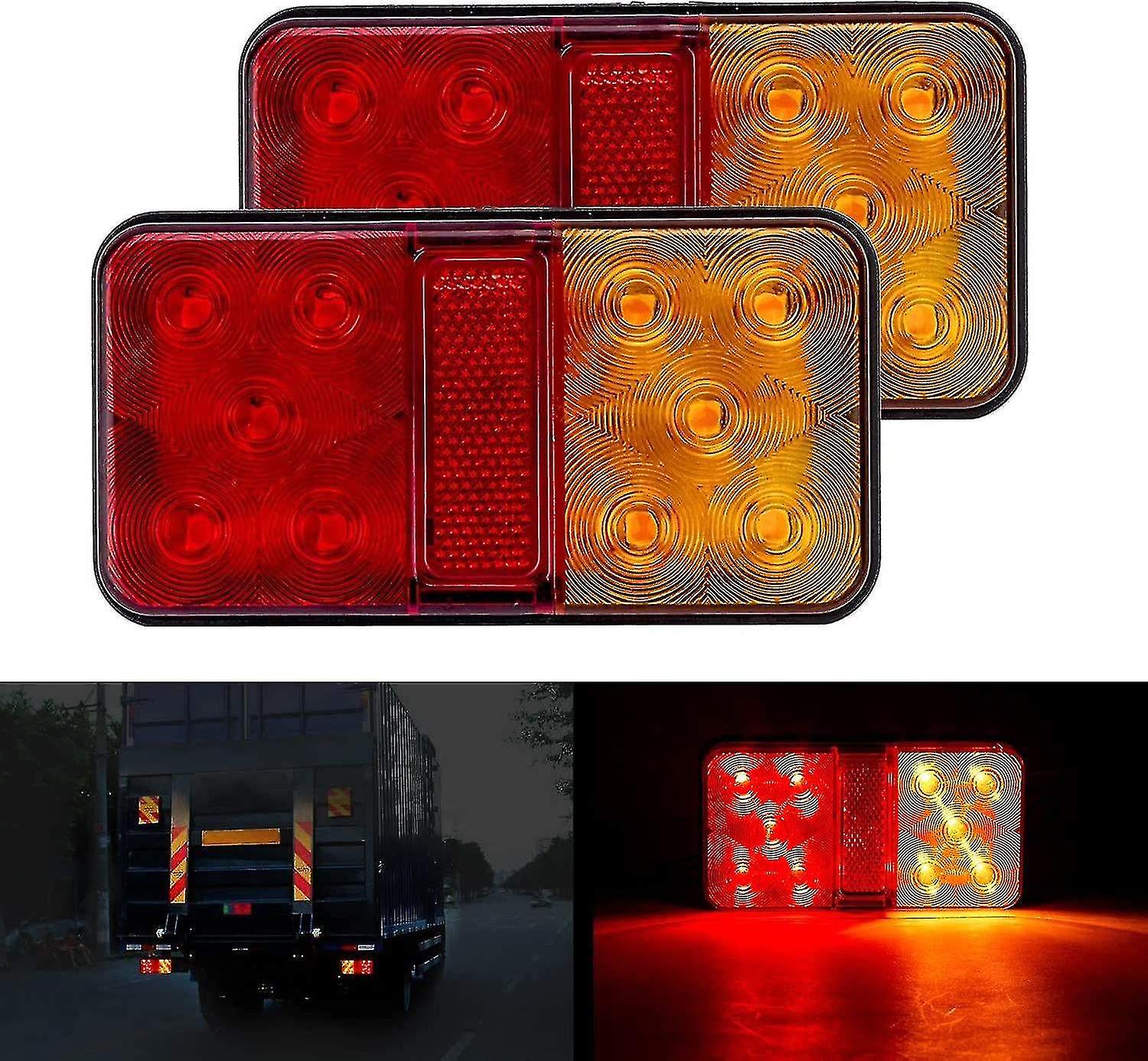 2pcs Led Tail Lights Multifunctional Led Trailer Lights 12v Waterproof Parking Position Indicator Fo
