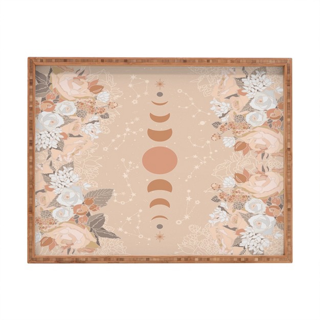 Iveta Abolina Aeris Coral Moon Rectangular Tray Deny Designs