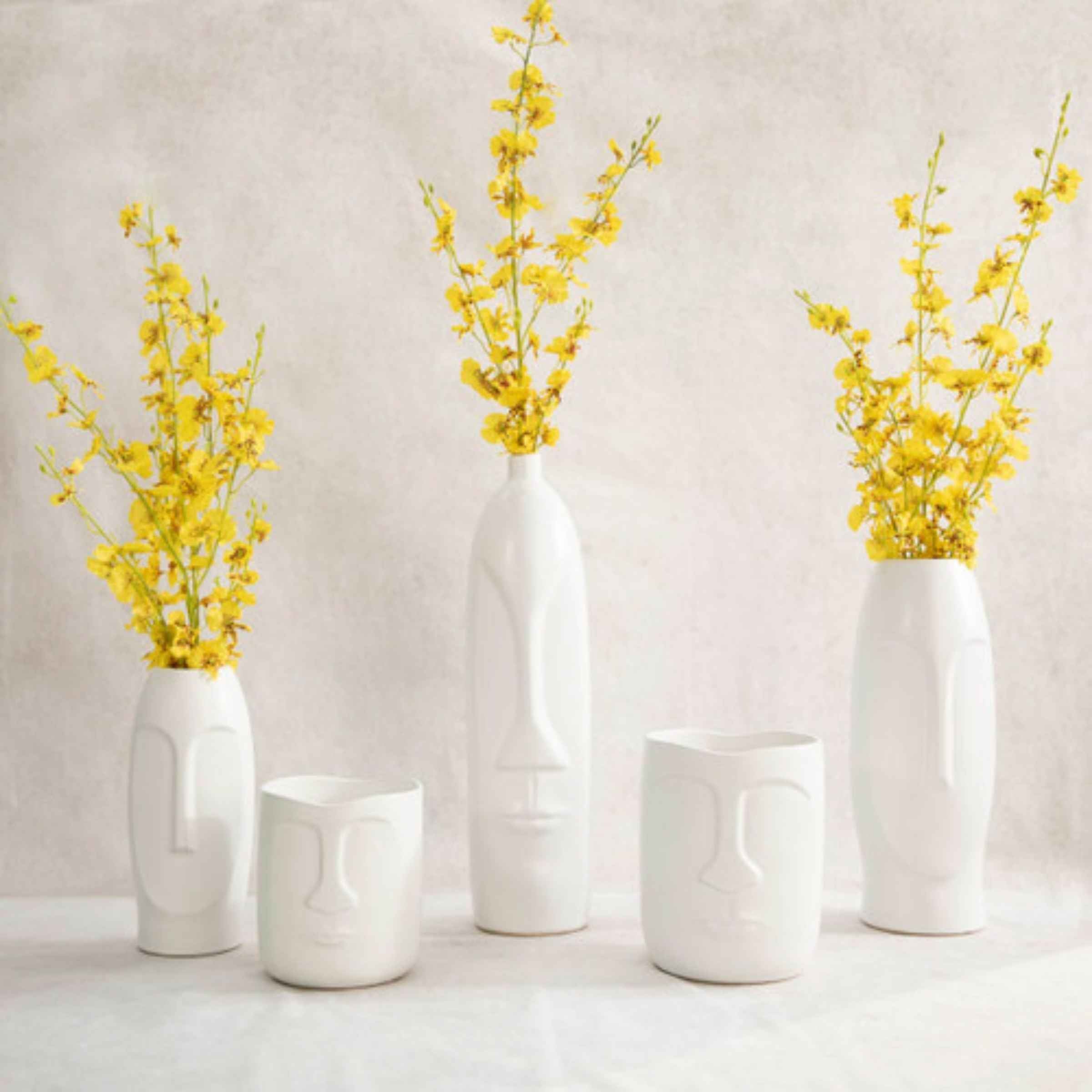 Face Vase 33 Cm - White 15763-01