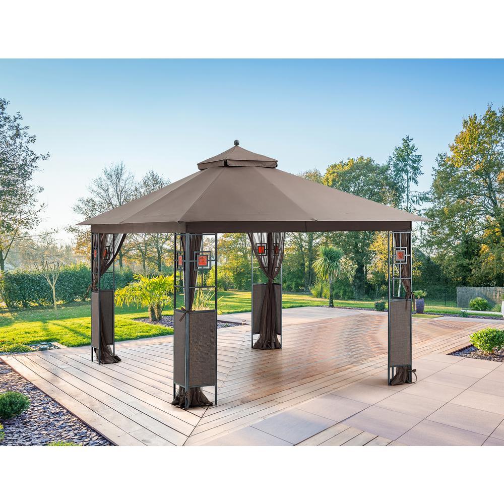 APEX GARDEN 10 ft x 12 ft RosaBella Gazebo with Mosquito Net