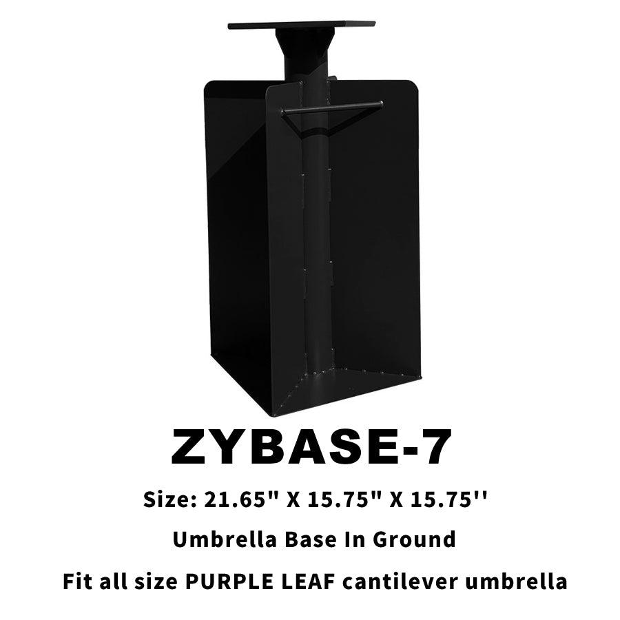 OPEN BOX PURPLE LEAF Patio Umbrella Stand Outdoor Umbrella Base in Ground, ZYBASE-7