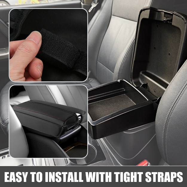 Unique Bargains Car Center Console Armrest Pad Cover For Nissan Rogue 2021 2023 Black 2 Pcs