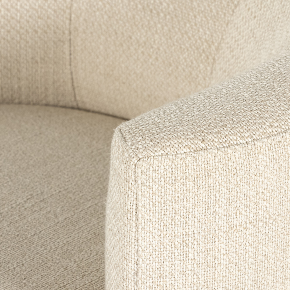 Carmela Swivel Chair  Irving Taupe   Midcentury   Armchairs And Accent Chairs   by Four Hands  Houzz