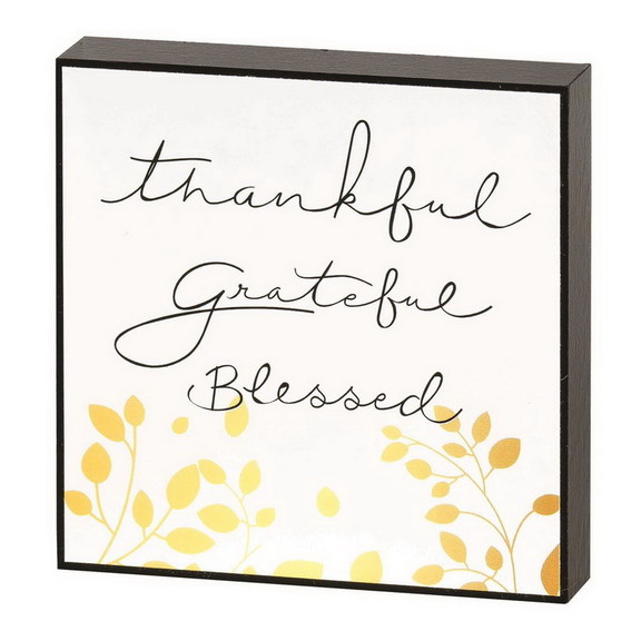 Dicksons PLK44 2235 Tabletop Plaque Thankful Grate...