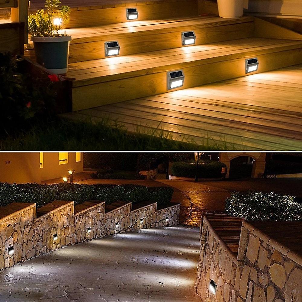 1pc Led Solar Light Outdoor Deck Waterproof Fence Light Garden Wall Lamp For Fence Deck Stair Decoration