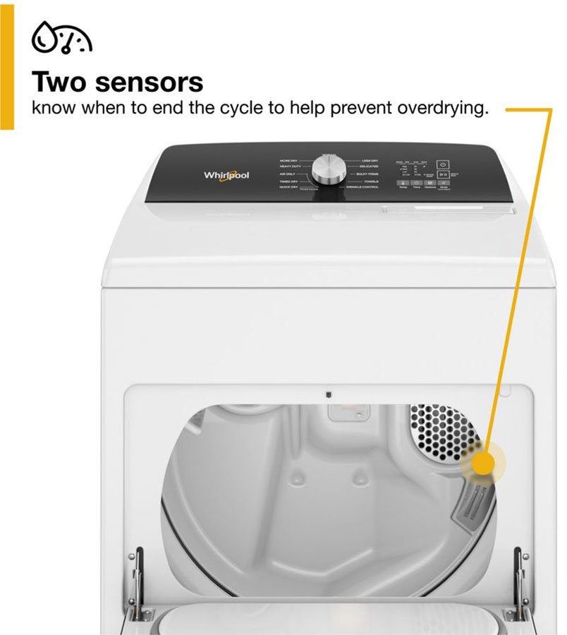 Whirlpool 7 Cu. Ft. White Moisture Sensing Electric Dryer