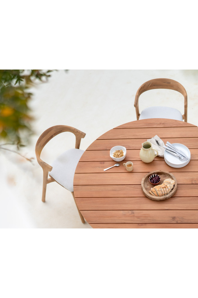 Solid Teak Outdoor Dining Table  OROA Circle   Transitional   Outdoor Dining Tables   by Oroa   Eichholtz Furniture  Houzz