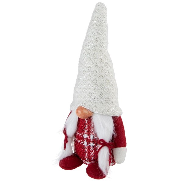 Nordic Girl Gnome w Pigtails Christmas Figure