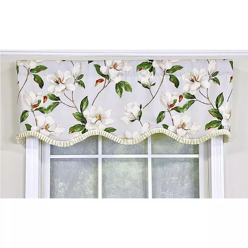 RLF Home Magnolia Ruffled Provance Valance Rod Pocket