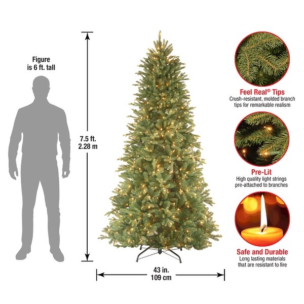 National Tree Company 6.5 ft. Prelit Realistic Artificial Slim Fir Tree