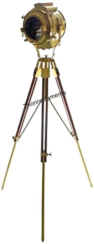 CLASSIC DESIGNER FLOOR SEARCHLIGHT SPOTLIGHT WITH HEAVY TRIPOD STAND LAMP