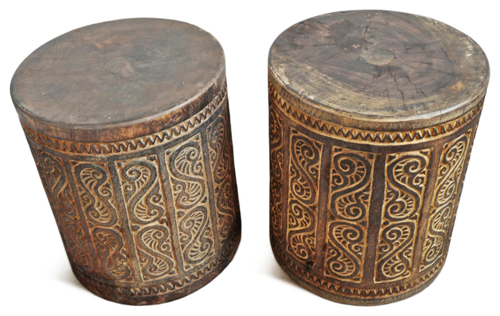 Java Burnt Walnut Side Table Stand   Traditional   Side Tables And End Tables   by Design Mix Furniture  Houzz