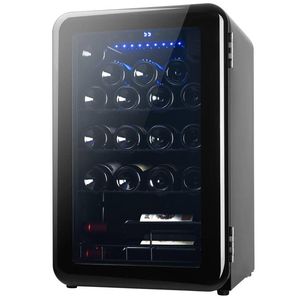 24Bottle Wine Cooler Countertop Wine and 24Can Digital Temperature Control and UVProtective Finish Beverage Cooler