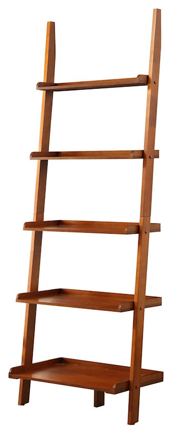 Convenience Concepts American Heritage Bookshelf Ladder  Cherry   Transitional   Bookcases   by Organize It  Houzz