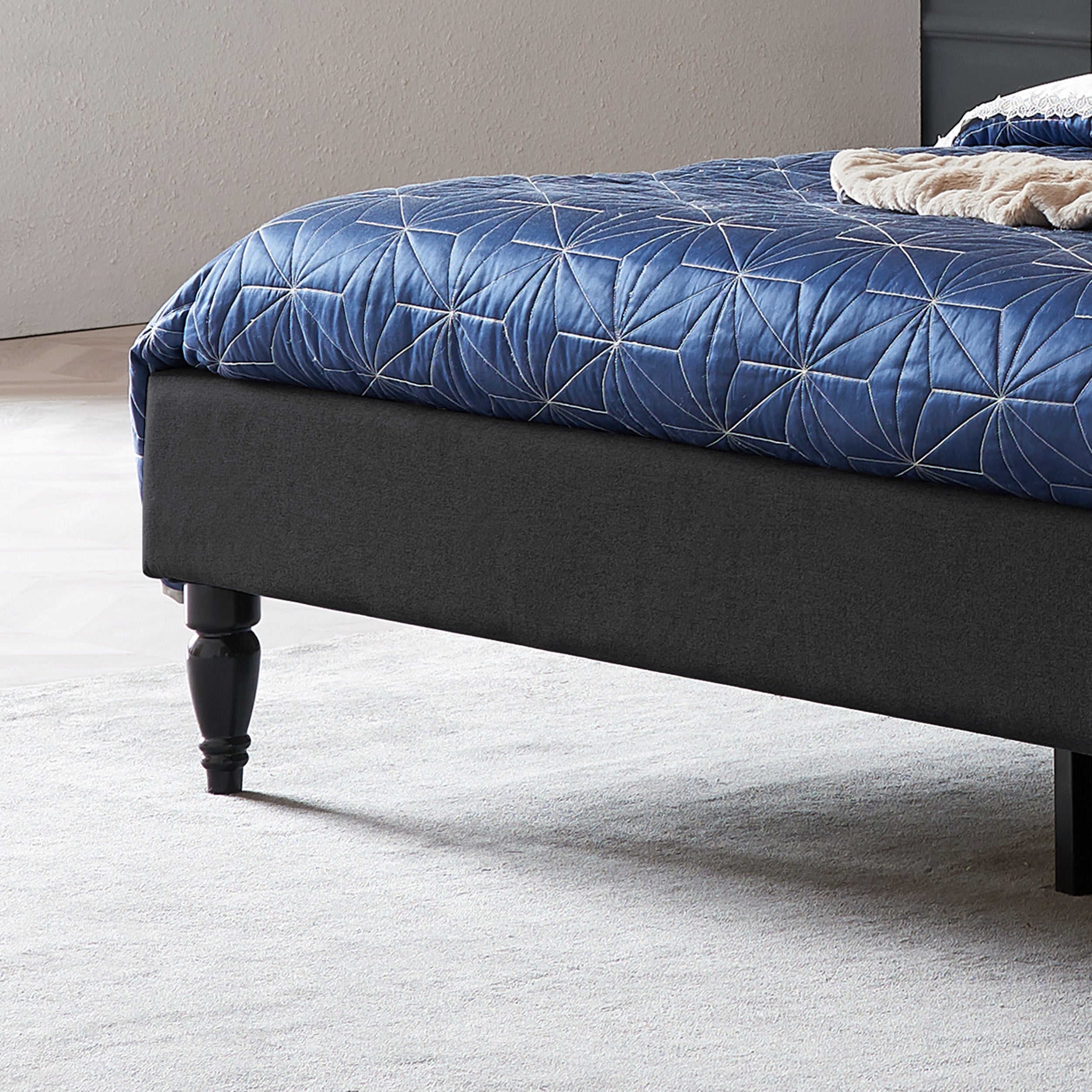 Agnes Contemporary Upholstered Platform Bed