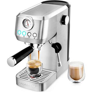 CASABREWS 3700-Gense 20-Cups Sliver Stainless Steel Espresso Machine with Powerful Steam Wand HD-US-3700G-SIL