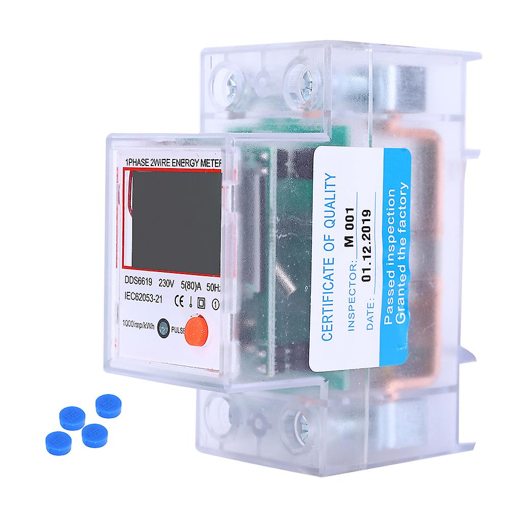 Digital Display Energy Meter Backlight 1 Phase Guide Multifunction For Voltage 5-80a 230v