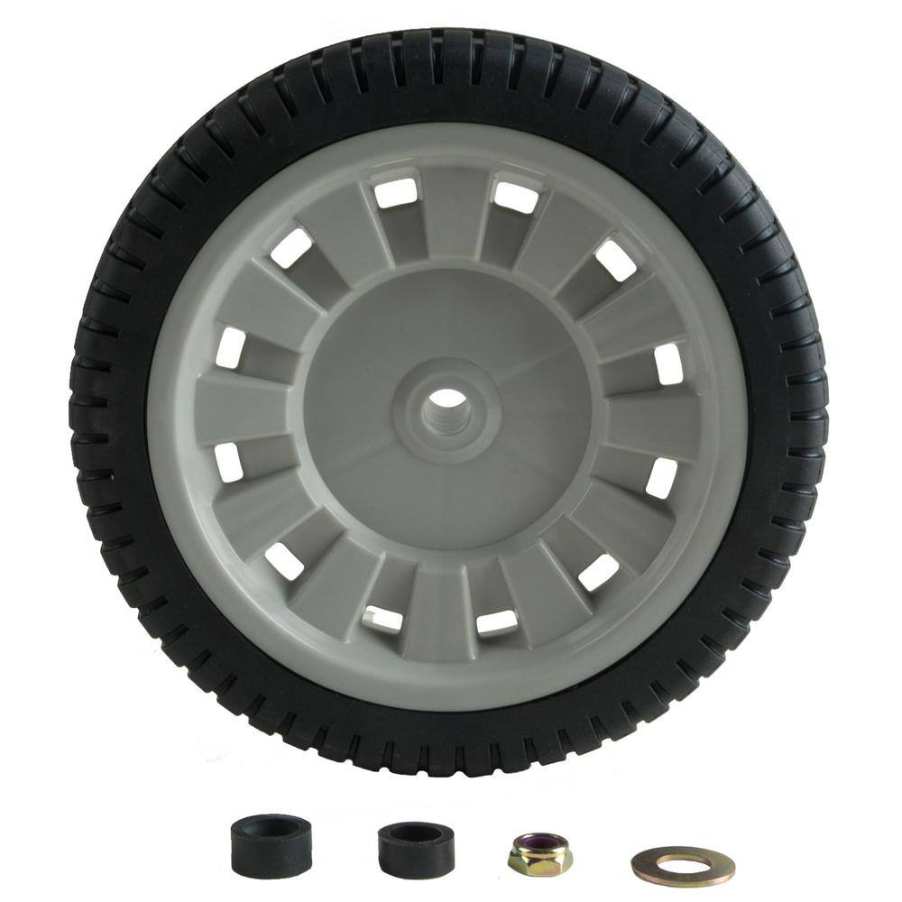 Powercare 8 in. x 1.75 in. Universal Plastic Wheel for Lawn Mowers 490-322-H011