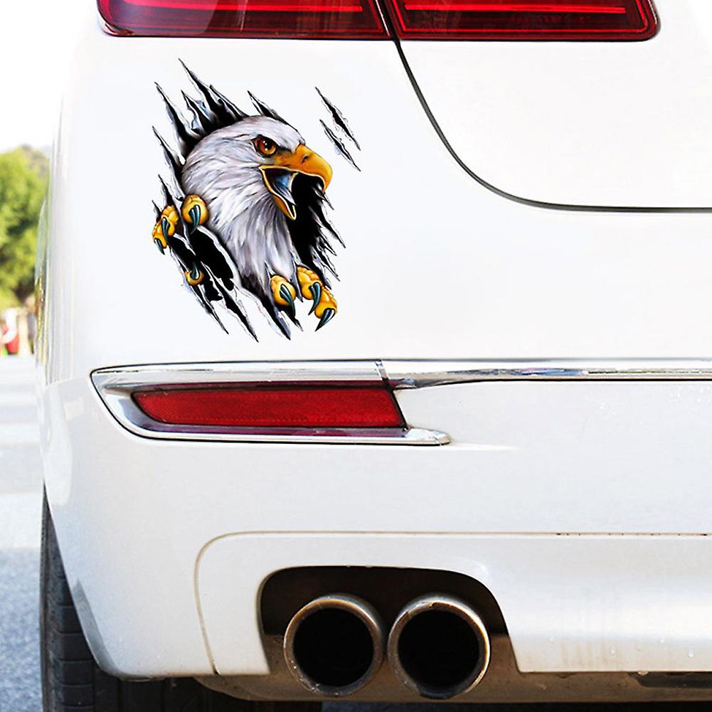 3d Car Decorative Sticker Creative Broken Eagle Adhesive Vinyl Decal Trim Auto Vehicle Scratch Cover Styling Accessory Right