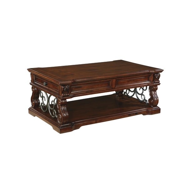 Alymere Rustic Brown Casual Lift Top Cocktail Table