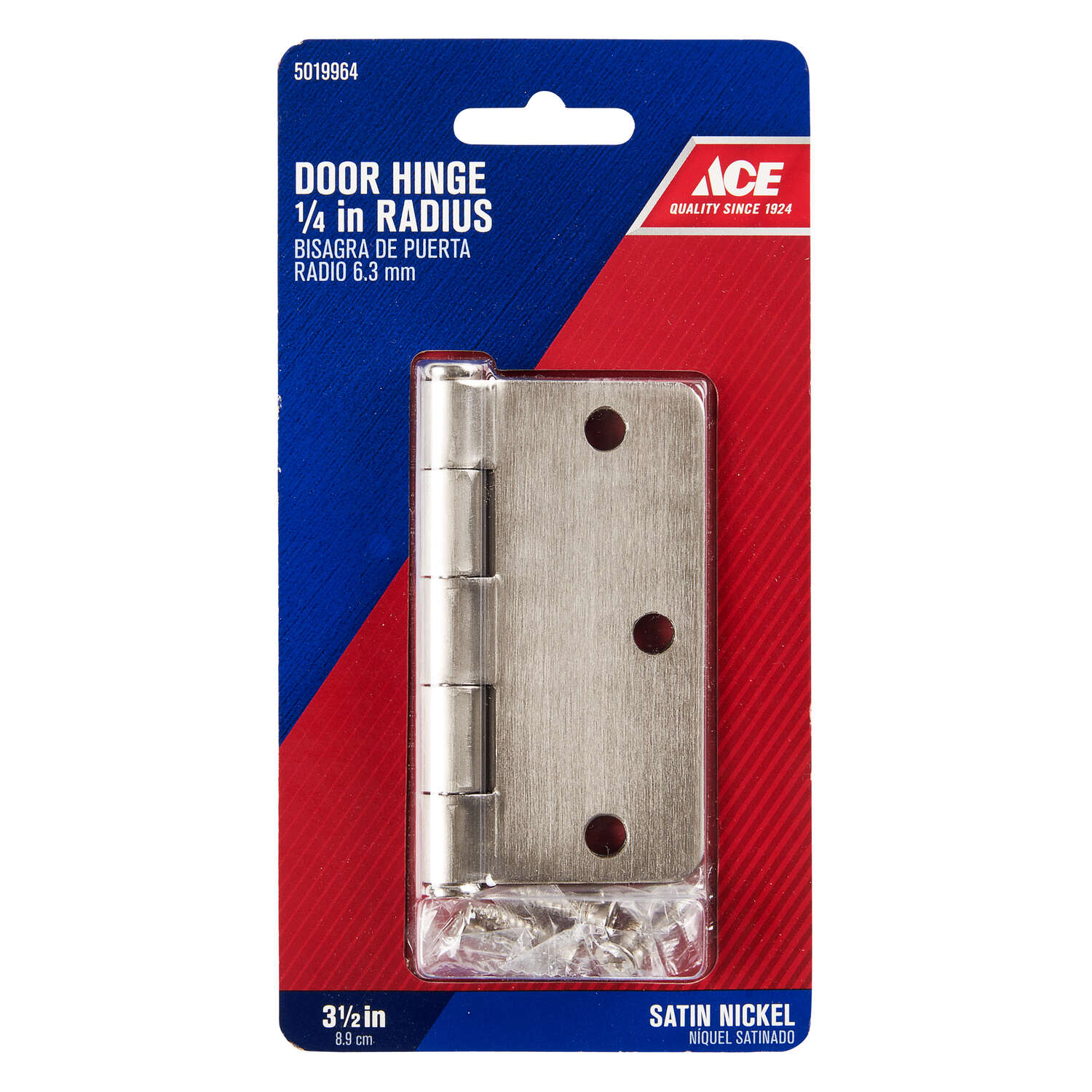 Ace 3-1/2 in. L Satin Nickel Residential Door Hinge 1 pk