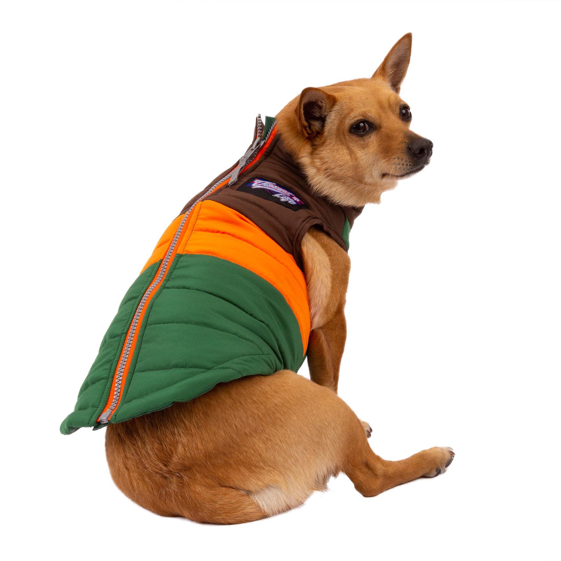 Vibrant Life Polyester Striped Dog Jacket， Multi-color， XS