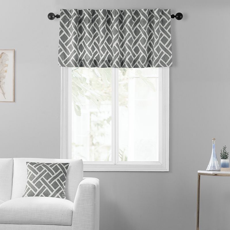 EFF Martinique Printed Cotton Window Valance， 50 X 19