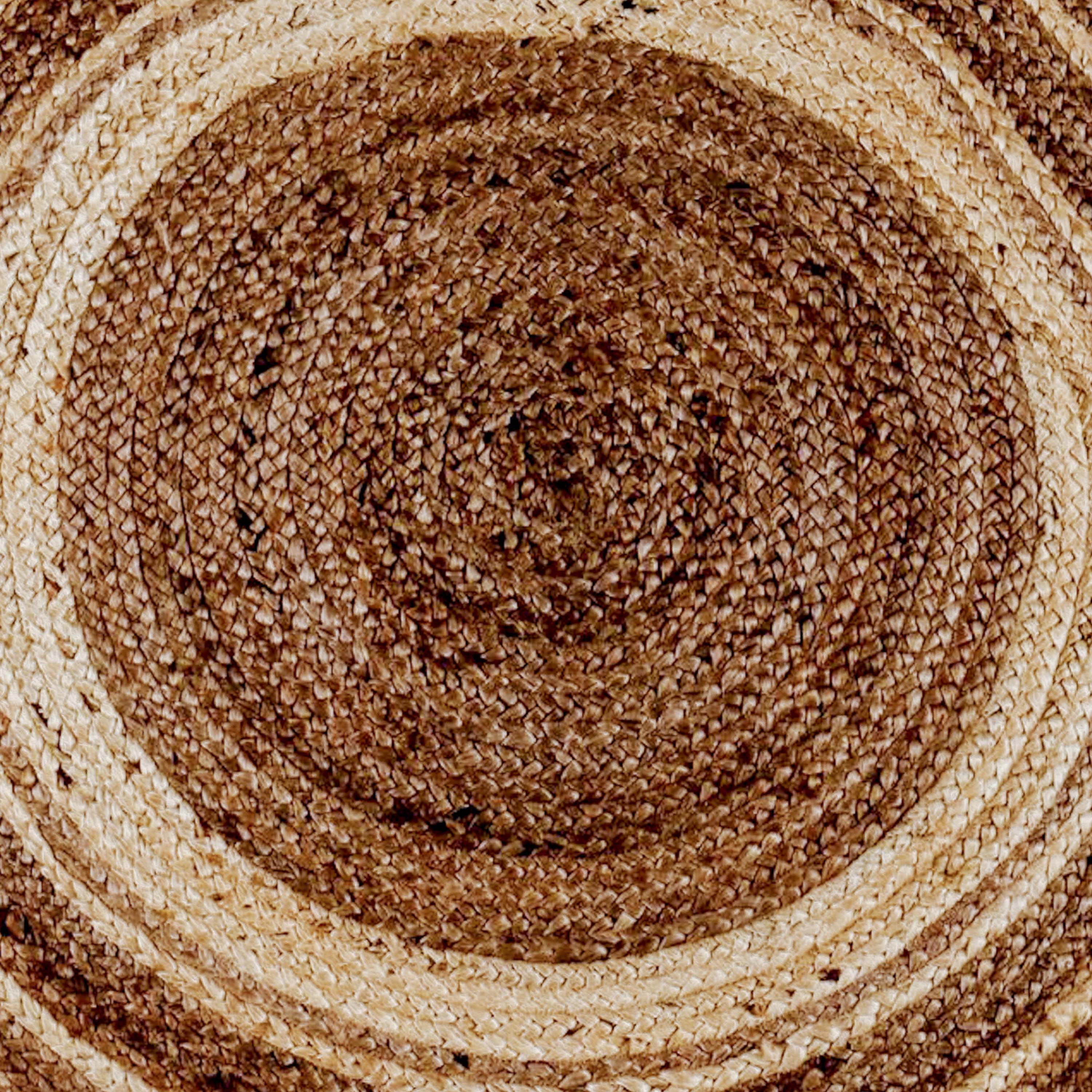 Flash Furniture Round Cottage Natural Area Rug, 4'