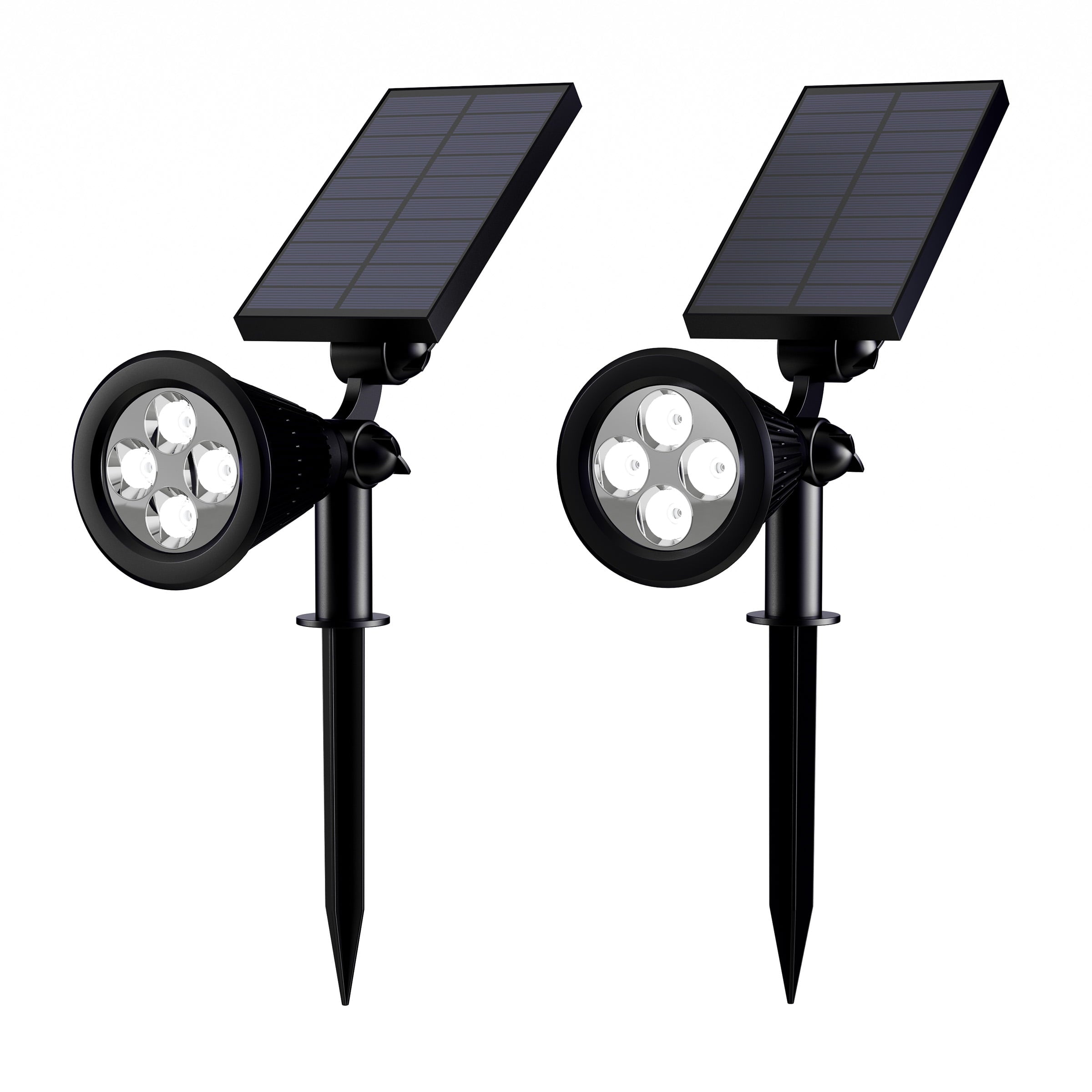 Solar Powered Outdoor Spotlights -Set of 2 Landscape Lights by Pure Garden