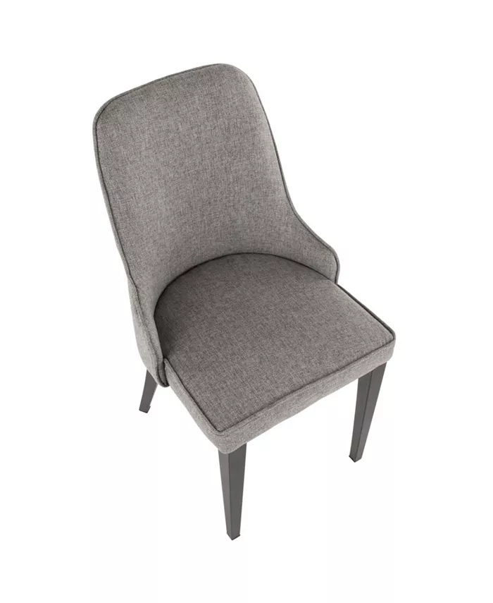 Lumisource Nueva Chair in Metal and Fabric Set of 2