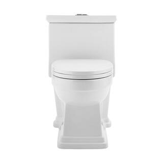 Swiss Madison Voltaire 1-Piece 0.81.28 GPF Dual Flush Elongated Toilet in White Seat Included SM-1T113