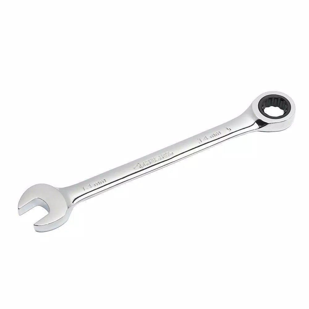 Husky 14 mm 12-Point Metric Ratcheting Combination Wrench and#8211; XDC Depot