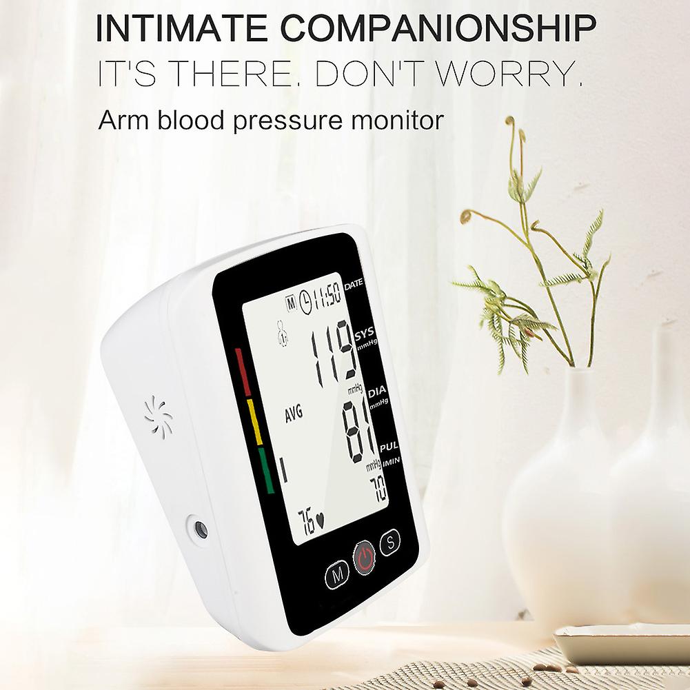 Electric Blood Pressure Monitor Digital Arm Sphygmomanometer With Voice Function