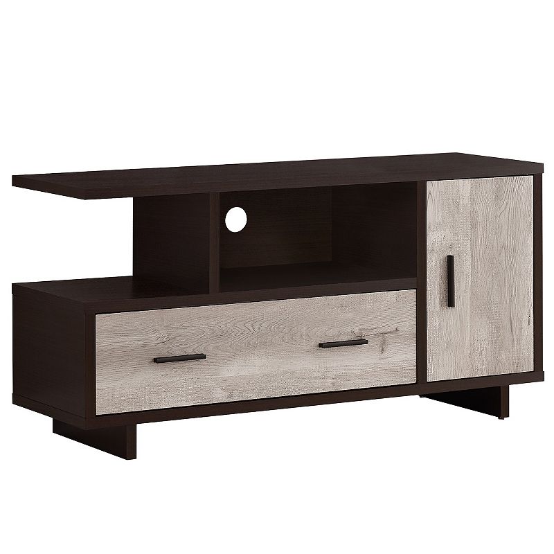 47.25 Taupe Brown Contemporary Rectangular TV Stand