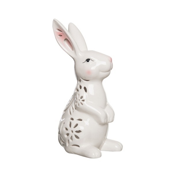 Transpac Dolomite 10 94 In White Easter Light Up Die Cut Bunny Decor