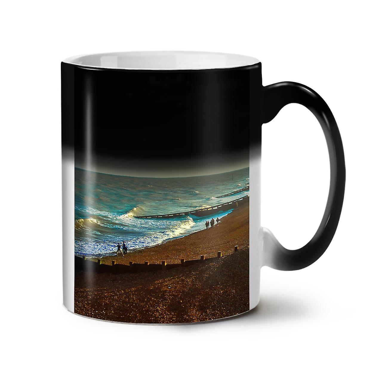 Storm Wave Ocean NEW Black Colour Changing Tea Coffee Ceramic Mug 11 oz | Wellcoda