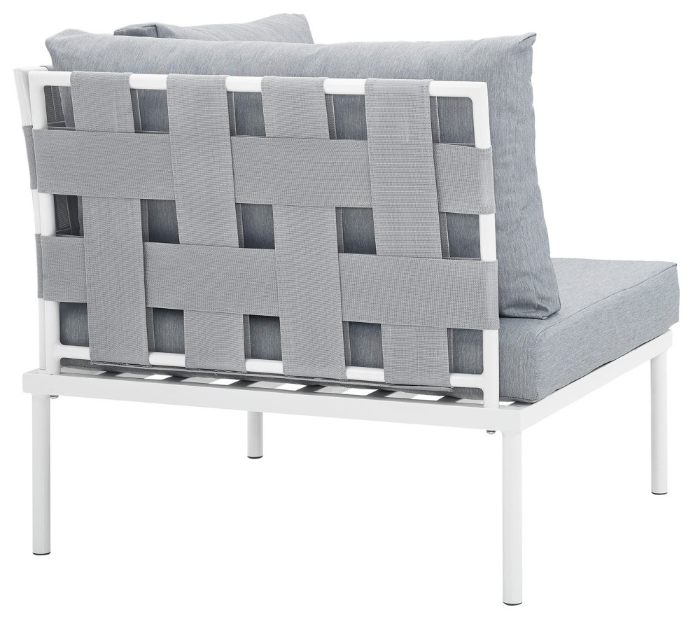 Harmony Outdoor Aluminum Corner Sofa   Contemporary   Outdoor Lounge Chairs   by Homesquare  Houzz