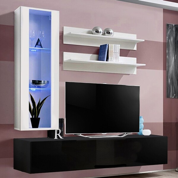 Fly H2 30TV Wall-mounted Floating Modern Entertainment Center Set