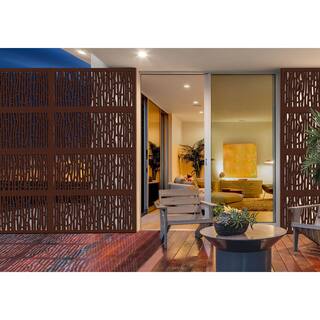 DESIGN VU Fiji 4 ft. x 2 ft. Espresso Recycled Polymer Decorative Screen Panel Wall Decor and Privacy Panel DVU2404E