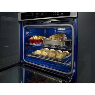 KitchenAid 27 in. Double Electric Wall Oven Self-Cleaning with Convection in Stainless Steel KODE507ESS