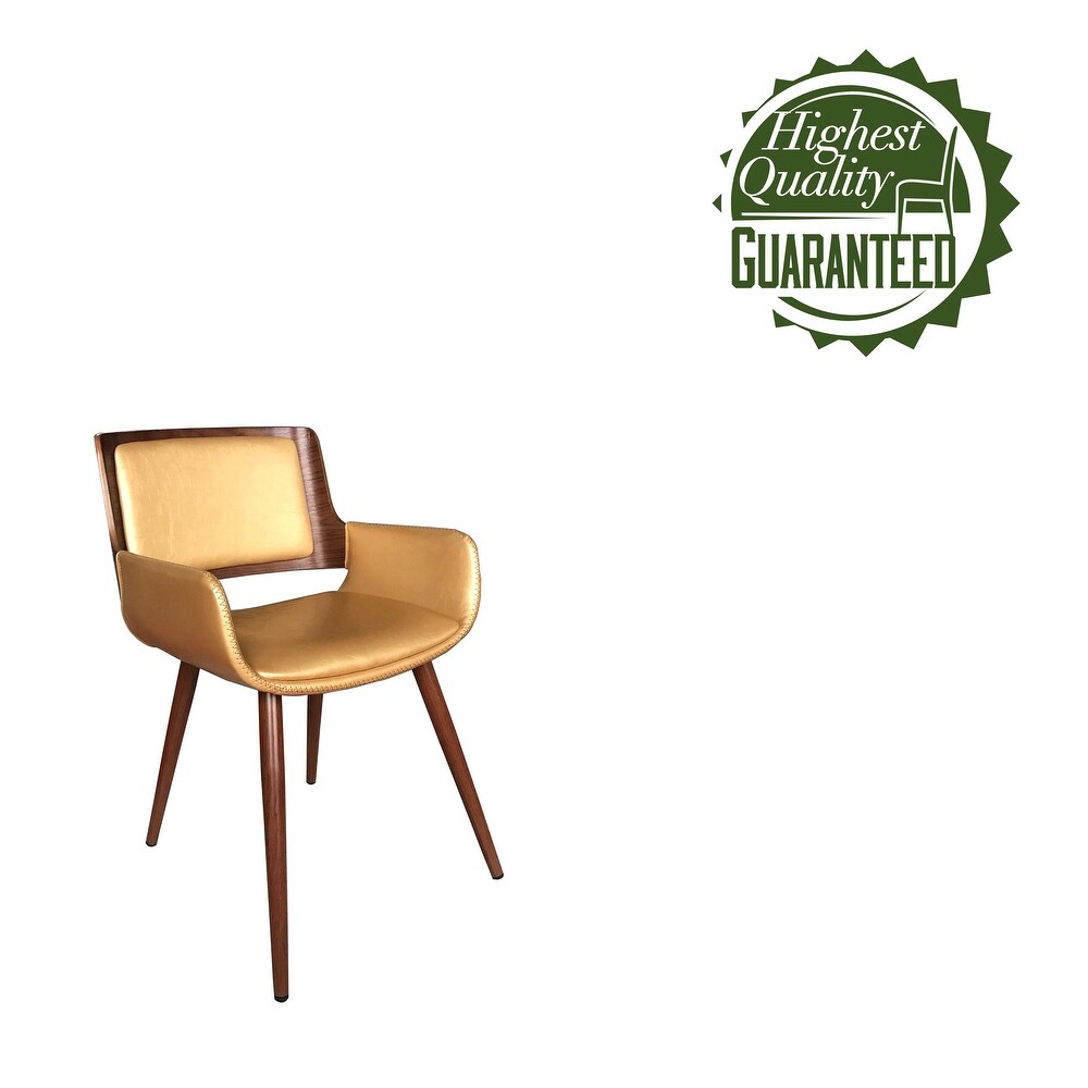 Carson Carrington Kjerringvag Leisure Dining Chair  PU Leather  Metal Legs with Wood Finish