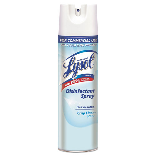 Reckitt Benckiser Lysol Disinfectant Spray | Crisp Linen， 19 oz Aerosol， 12 Cans