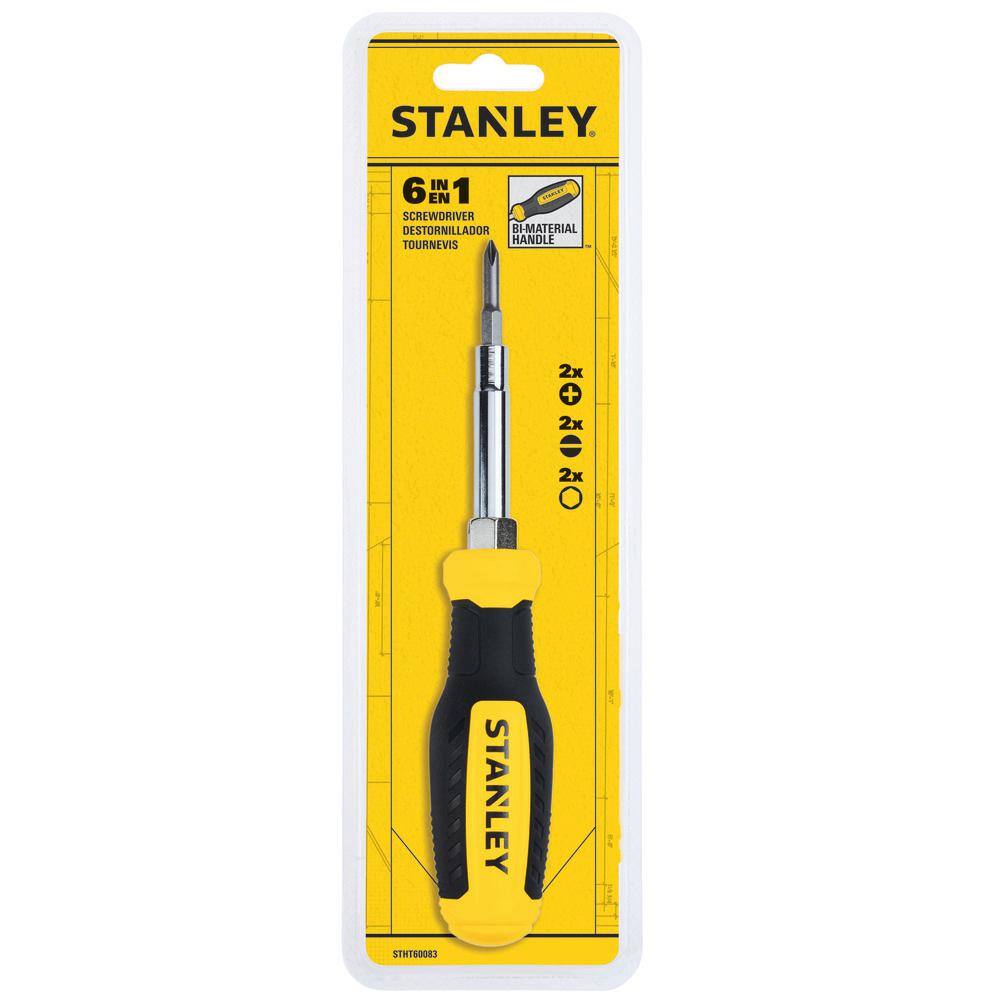 Stanley 6-in-1 Multi-Bit Screwdriver STHT60083