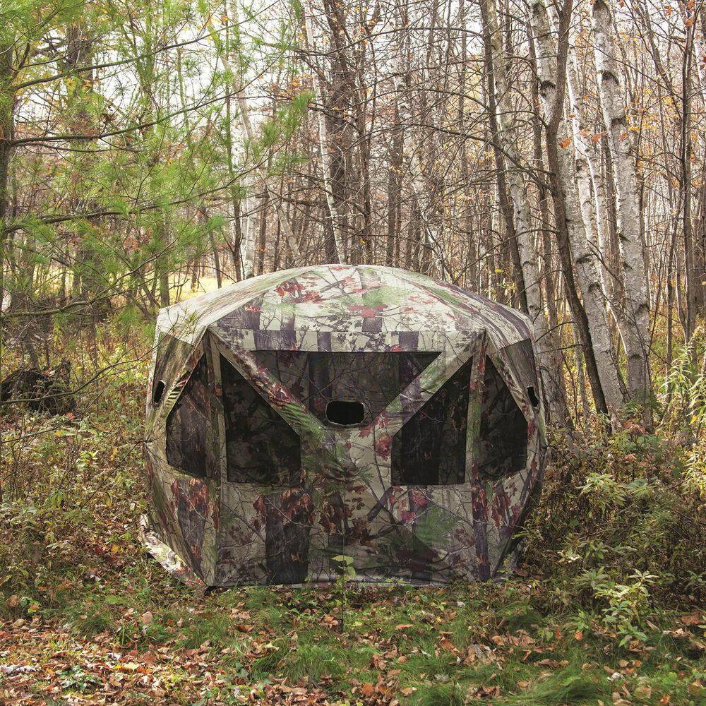 Barronett Blinds Pentagon Bloodtrail Backwoods Camo Large Ground Hunting Blind (2-Pack) 2 x BARR-PT550BW