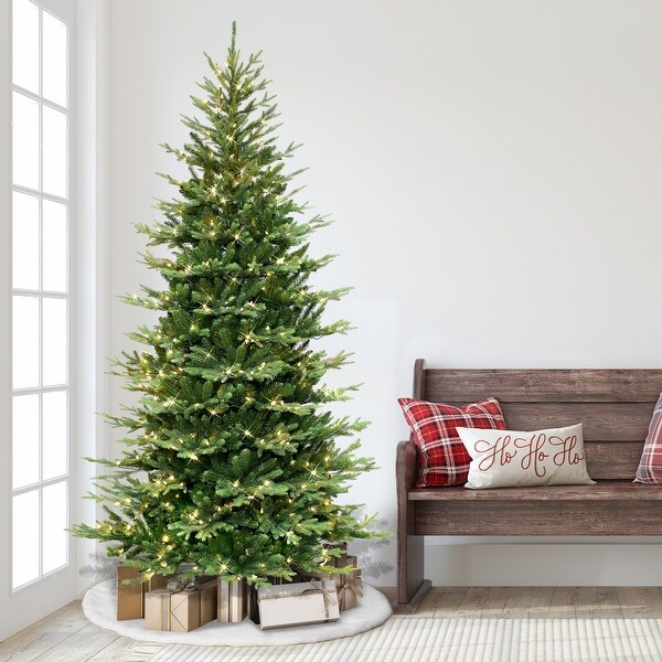 Puleo International 7.5 ft. Prelit Slim Balsam Fir Tree