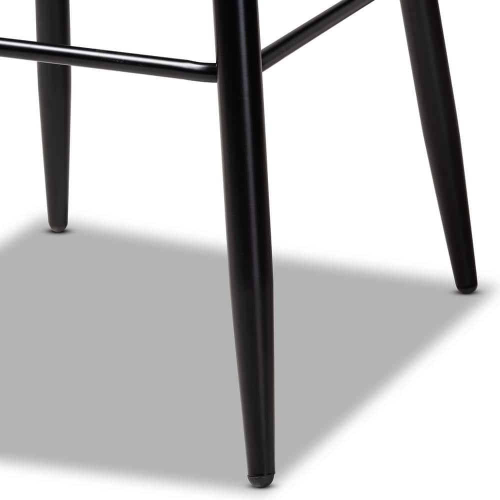 Baxton Studio Walter 29.5 in. Tan and Black Bar Stool (Set of 4) 171-10797-HD