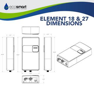 Element 18 On Demand 4.4 GPM Residential Tankless Electric Water Heater ECOS 18