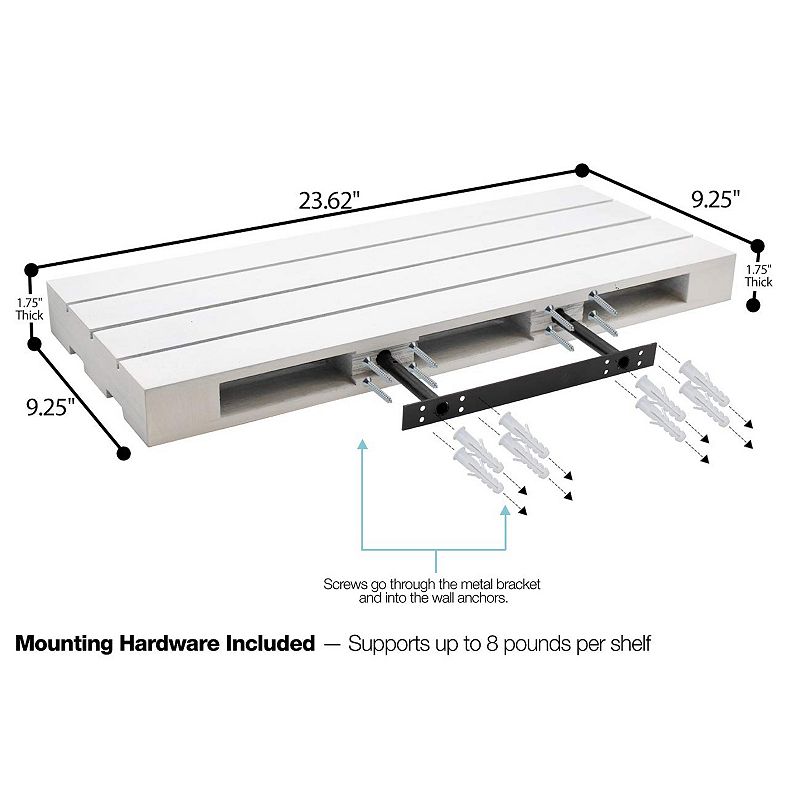 Sorbus Home Decor Large Floating Shelves 2-piece Set