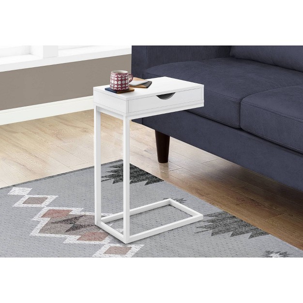 C Style Accent Table With Drawer Everyroom